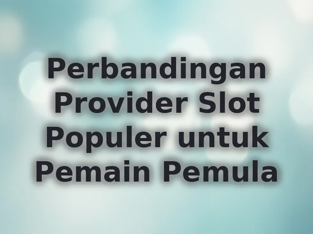 Perbandingan Provider Slot